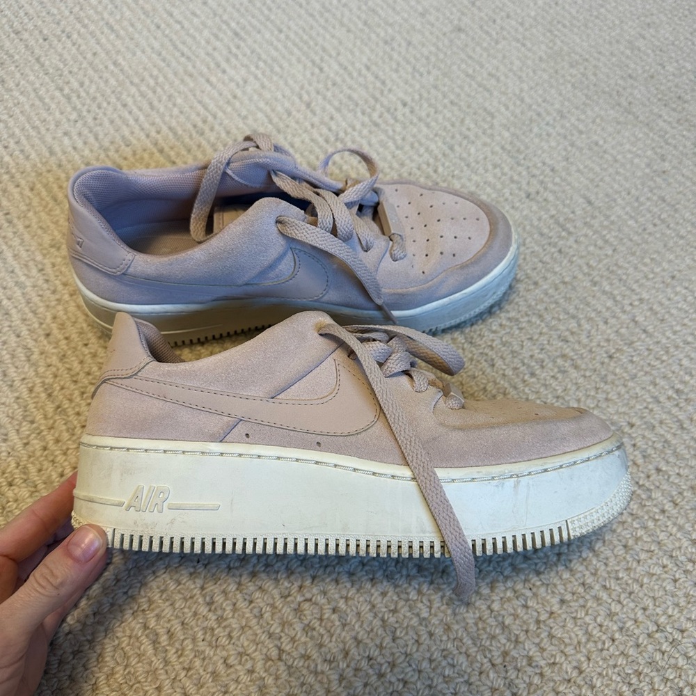 Nike Light Pink Air Force 1 Sneakers